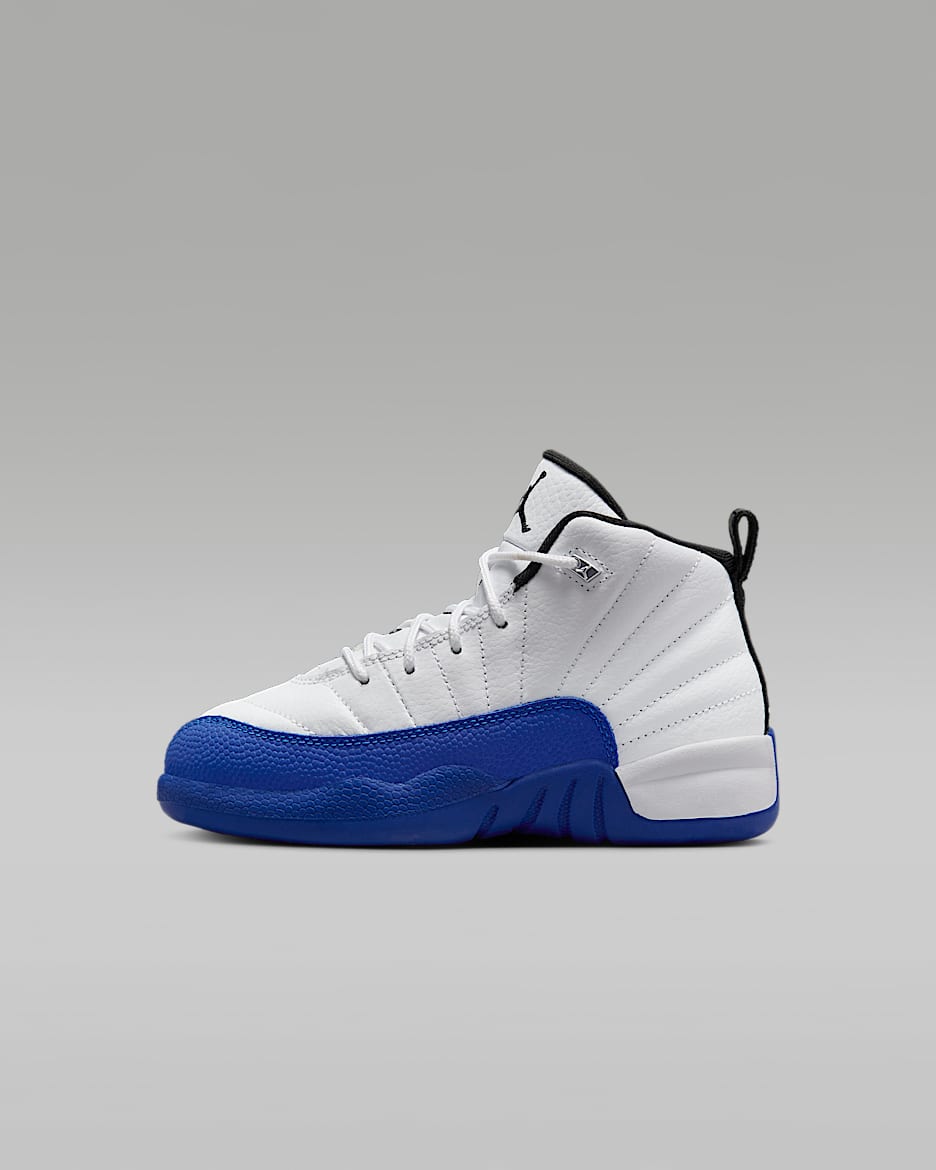 Jordan 12 Retro White Game Royal Little Kids Shoes. Nike